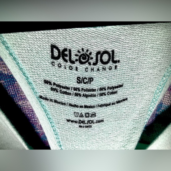 Del Sol Color Change Racer Back Tank Top Size S - Picture 4 of 6